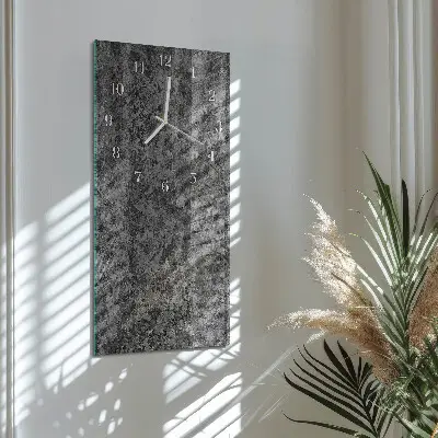 Horloge murale en verre rectangulaire Graphite