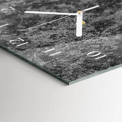 Horloge murale en verre rectangulaire Graphite