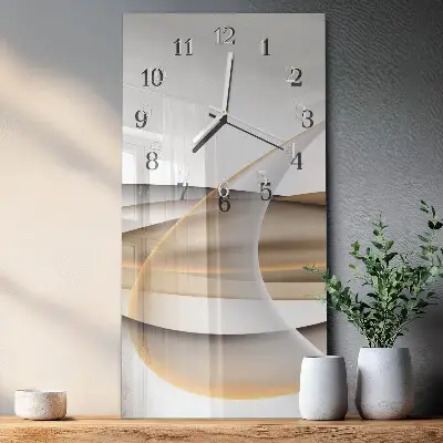 Horloge murale en verre rectangulaire Abstraction
