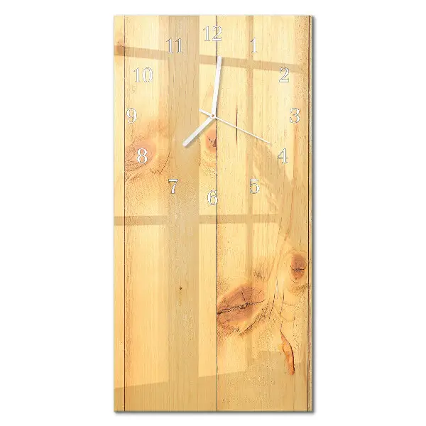 Horloge murale en verre rectangulaire Bois