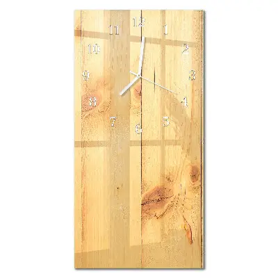 Horloge murale en verre rectangulaire Bois