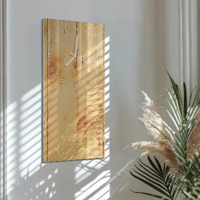 Horloge murale en verre rectangulaire Bois