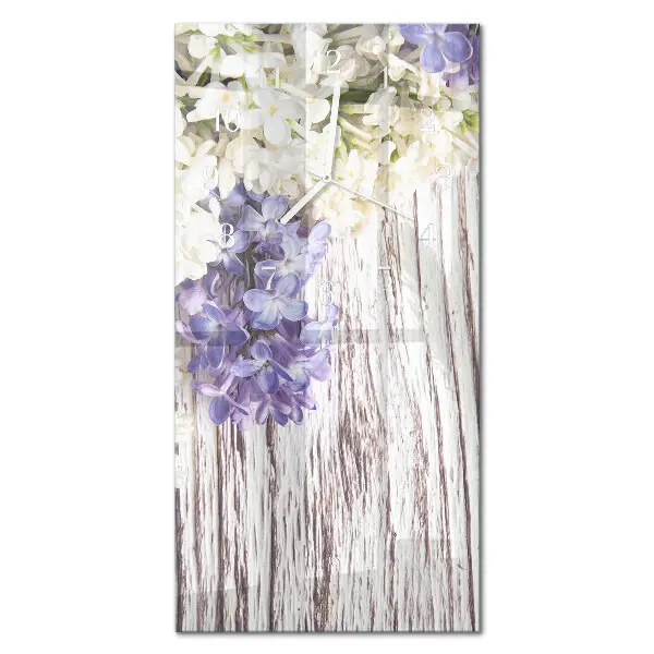 Horloge murale en verre rectangulaire Sans