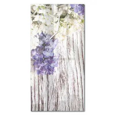 Horloge murale en verre rectangulaire Sans