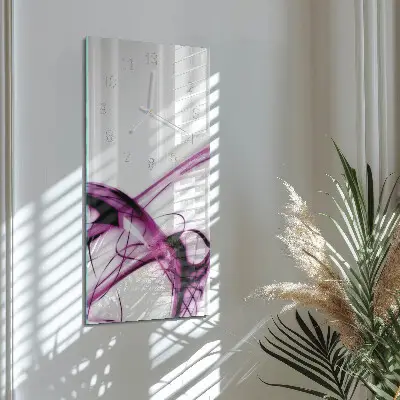 Horloge murale en verre rectangulaire Abstraction