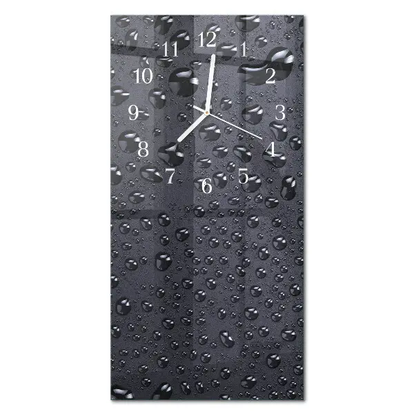 Horloge murale en verre rectangulaire Gouttes