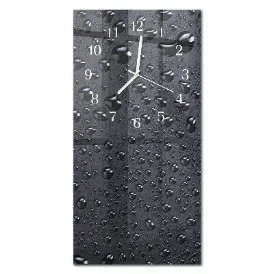 Horloge murale en verre rectangulaire Gouttes