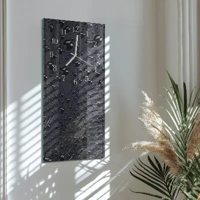 Horloge murale en verre rectangulaire Gouttes