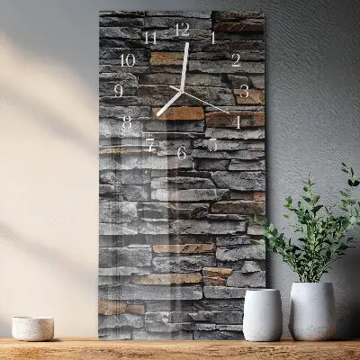Horloge murale en verre rectangulaire Mâchefer