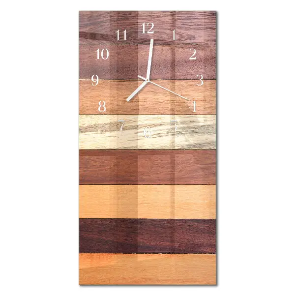 Horloge murale en verre rectangulaire Rayures