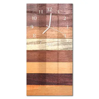 Horloge murale en verre rectangulaire Rayures
