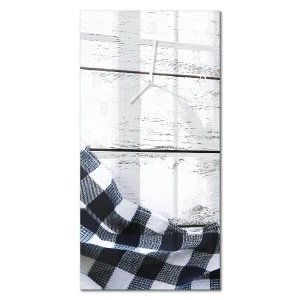 Horloge murale en verre rectangulaire Table en tissu