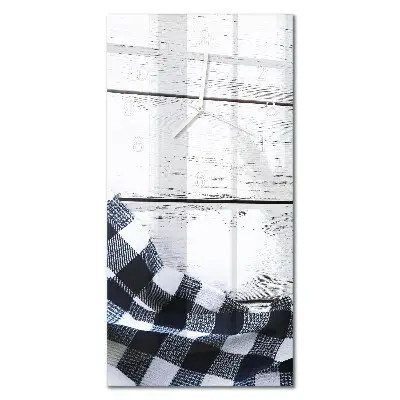 Horloge murale en verre rectangulaire Table en tissu