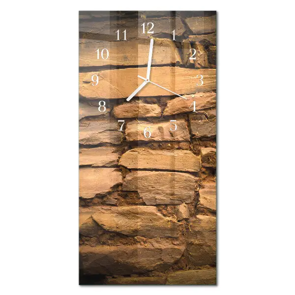 Horloge murale en verre rectangulaire Pierres