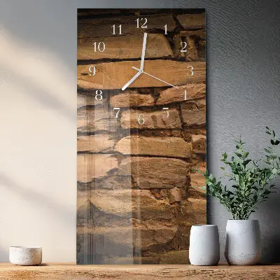 Horloge murale en verre rectangulaire Pierres
