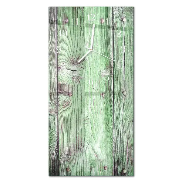Horloge murale en verre rectangulaire Planche en bois