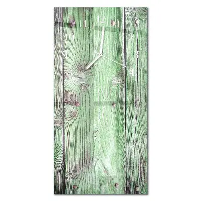 Horloge murale en verre rectangulaire Planche en bois