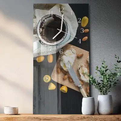 Horloge murale en verre rectangulaire Poignée de main