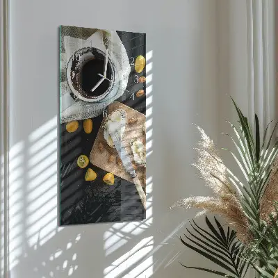 Horloge murale en verre rectangulaire Poignée de main