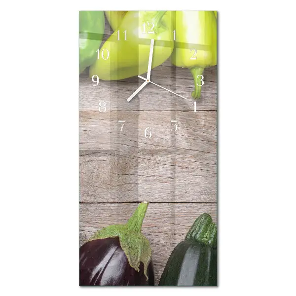 Horloge murale en verre rectangulaire Table de légumes