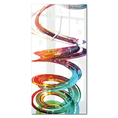 Horloge murale en verre rectangulaire Spirale