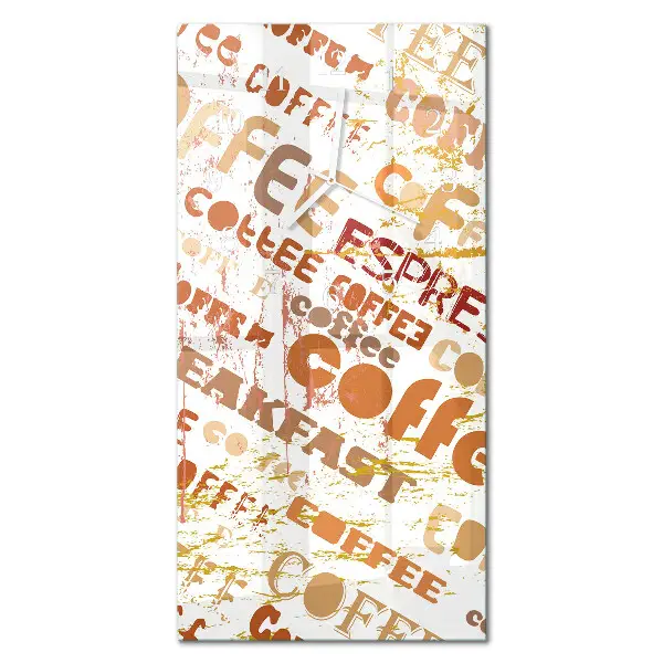 Horloge murale en verre rectangulaire Café