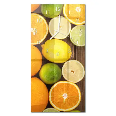 Horloge murale en verre rectangulaire Fruit