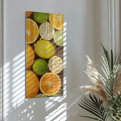 Horloge murale en verre rectangulaire Fruit