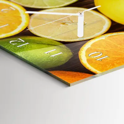 Horloge murale en verre rectangulaire Fruit
