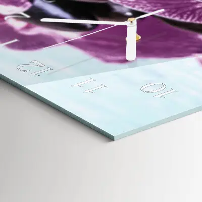Horloge murale en verre rectangulaire Une idée pour les orchidées
