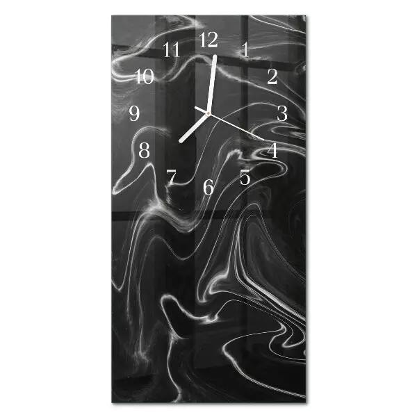 Horloge murale en verre rectangulaire Vague