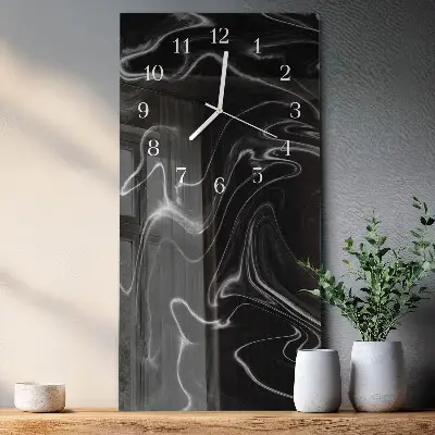 Horloge murale en verre rectangulaire Vague