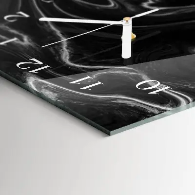 Horloge murale en verre rectangulaire Vague