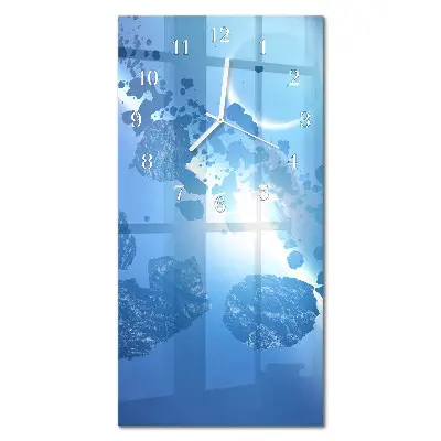 Horloge murale en verre rectangulaire Pierres célestes