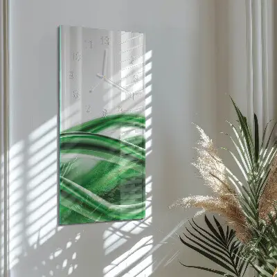 Horloge murale en verre rectangulaire Abstraction