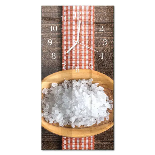 Horloge murale en verre rectangulaire Sel de mer
