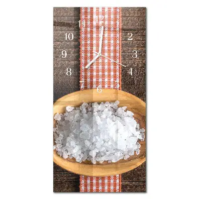 Horloge murale en verre rectangulaire Sel de mer