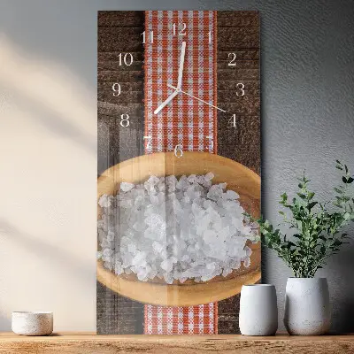 Horloge murale en verre rectangulaire Sel de mer