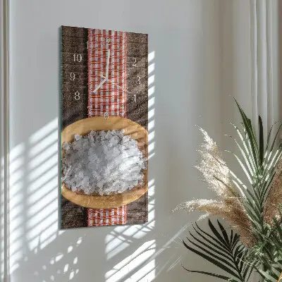 Horloge murale en verre rectangulaire Sel de mer