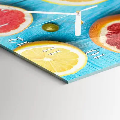 Horloge murale en verre rectangulaire Fruit