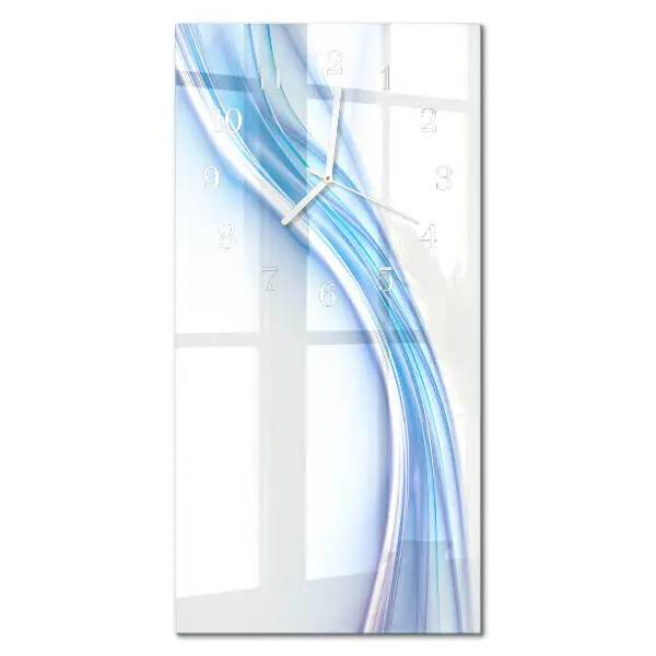 Horloge murale en verre rectangulaire Abstraction bleue