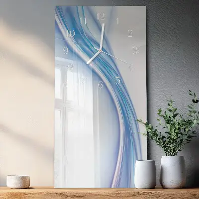 Horloge murale en verre rectangulaire Abstraction bleue