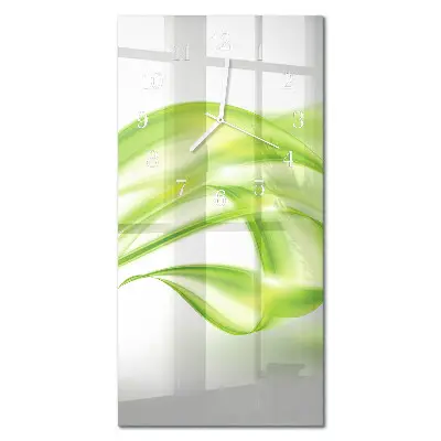 Horloge murale en verre rectangulaire Lignes abstraites