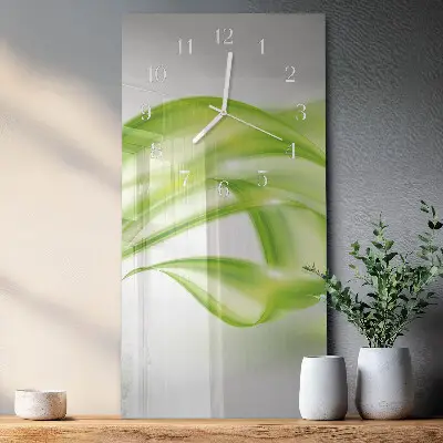 Horloge murale en verre rectangulaire Lignes abstraites