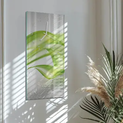 Horloge murale en verre rectangulaire Lignes abstraites