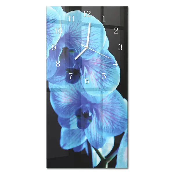 Horloge murale en verre rectangulaire Fleur