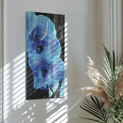 Horloge murale en verre rectangulaire Fleur