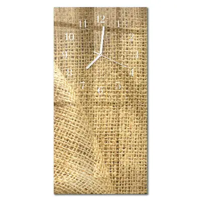 Horloge murale en verre rectangulaire Tissu textile