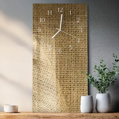 Horloge murale en verre rectangulaire Tissu textile