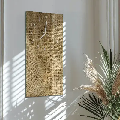 Horloge murale en verre rectangulaire Tissu textile